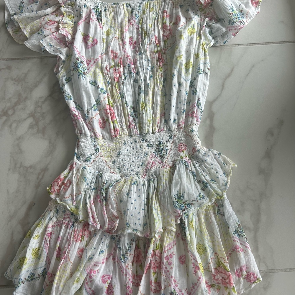 LoveShackFancy White and Pink Dress - Picture 2 of 3